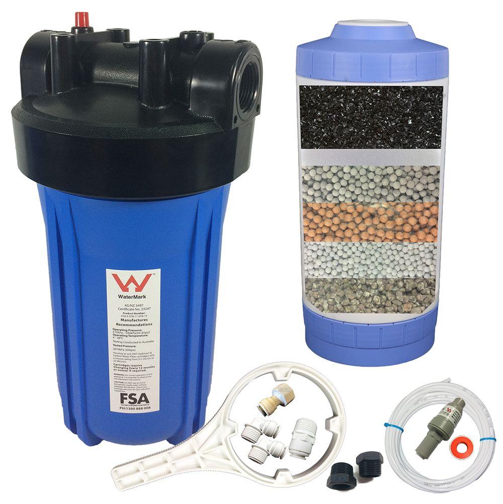 Undersink MultiMedia Water Filter System Alkalising Media For Acidi