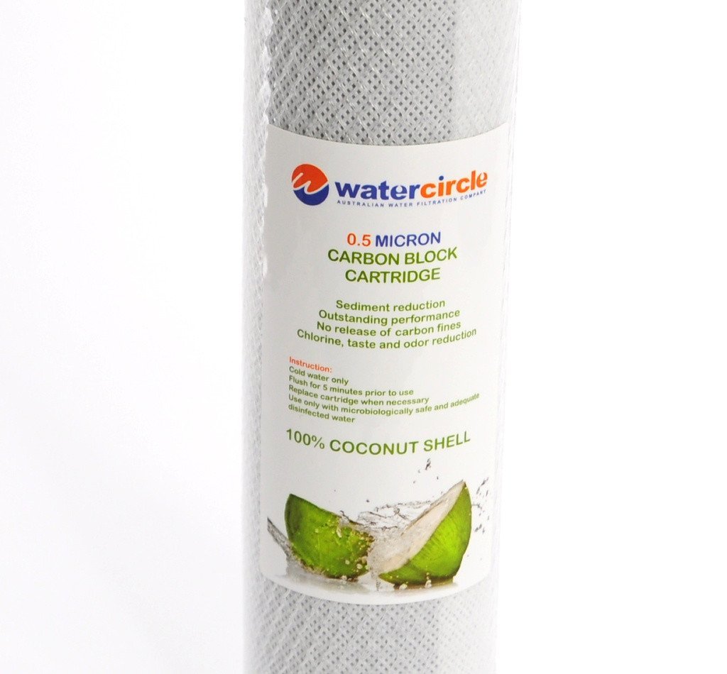 0.5 micron Activated Coconut Carbon Water Filter Replacement Cartridge 10"x2.5" - Water Filter Direct Australia