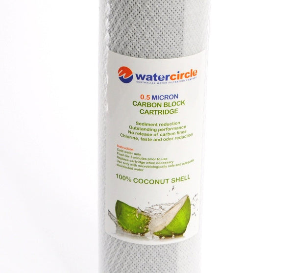 0.5 micron Activated Coconut Carbon Water Filter Replacement Cartridge 10x2.5 - Water Filter Direct Australia