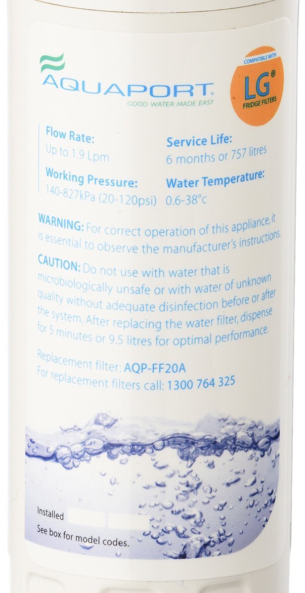 Aquaport Fridge Filter for LG (AQP-FF20A) - Water Filter Direct Australia