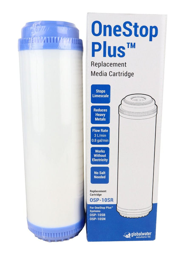 One Stop Plus™ Replacement Filter Cartridge 10 x 2.5 Water Softener - Eliminates Limescale - Water Filter Direct Australia