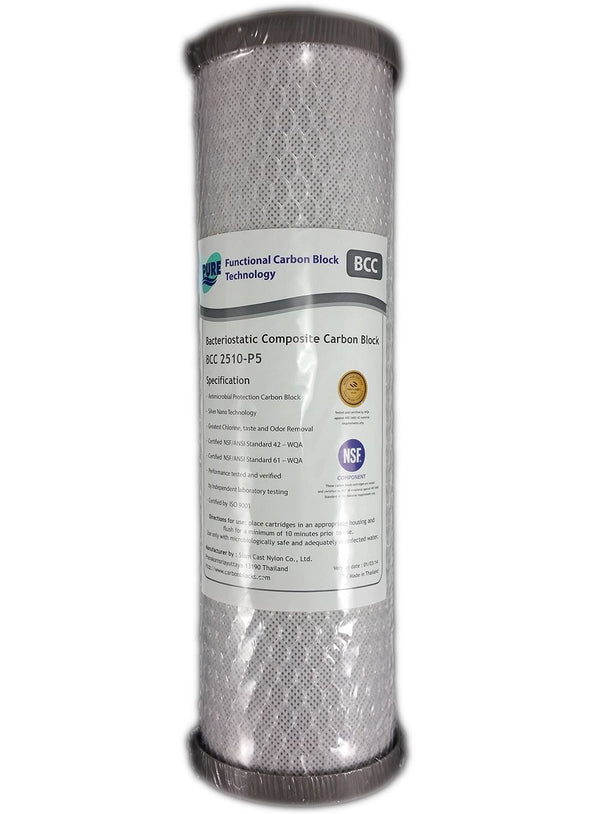 Silver Impregnated Carbon Replacement Water Filter Cartridge 10 x 2.5 - Water Filter Direct Australia