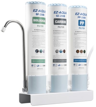 Three Stage Bench-top Water-filter System EZ-AQUA 250B - Water Filter Direct Australia