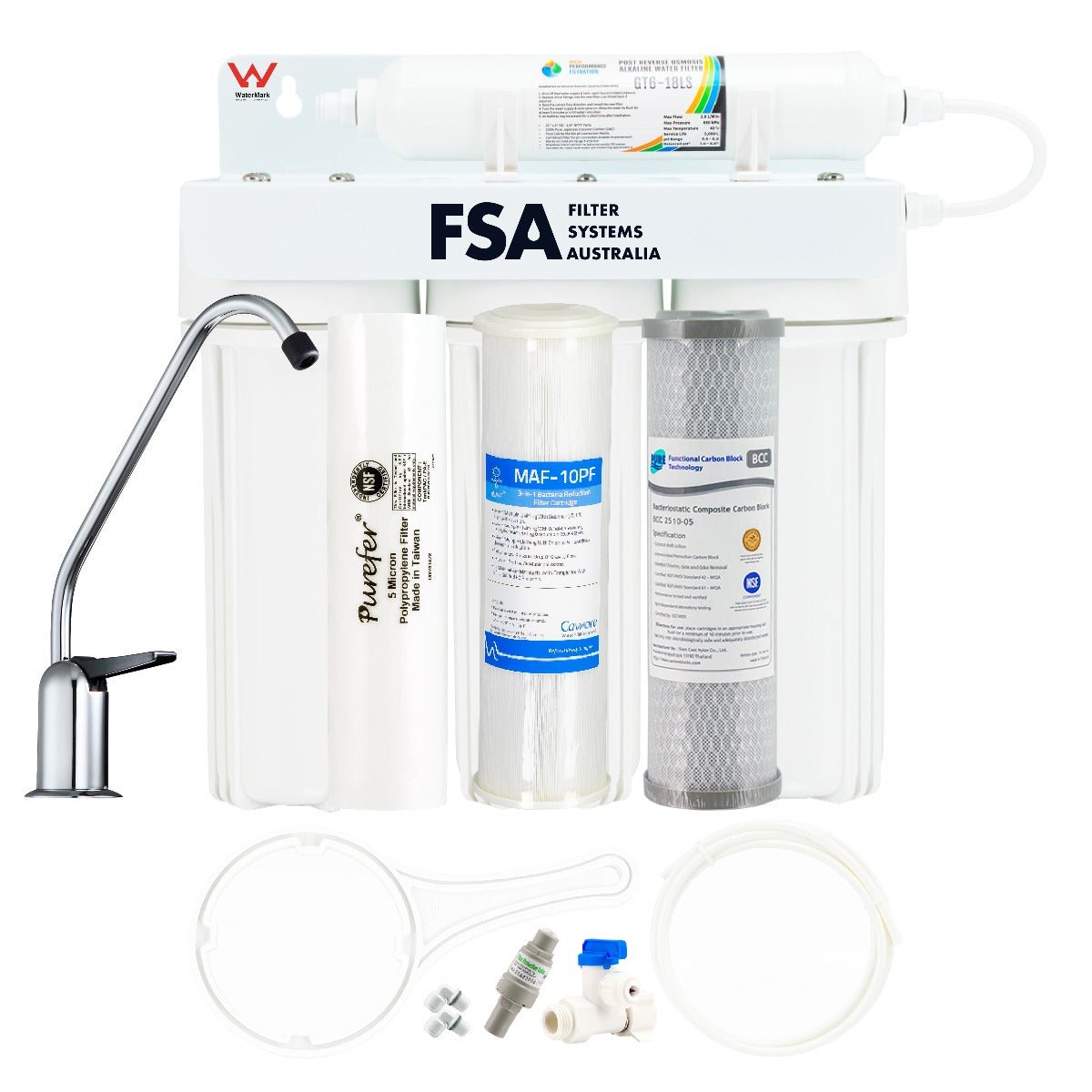 Triple pH Neutral + 0.1 Micron Ultra Fine Cyst Parasite + Bacteria Reduction Undersink Water Filter (GT1-38TMAFCC) - Water Filter Direct Australia