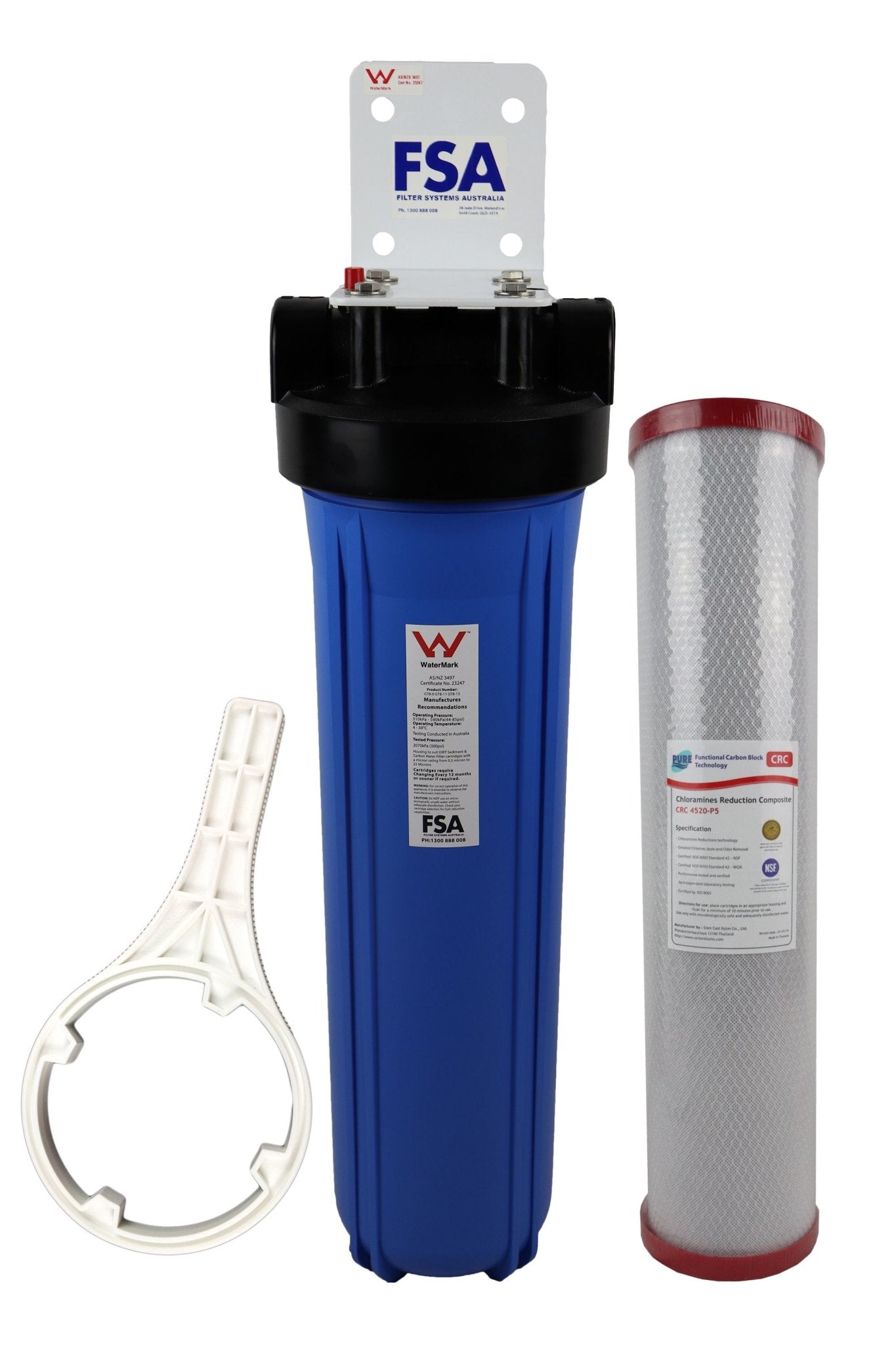 WaterMark Single Whole House Water Filter System | 20" x 4.5" | Big Blue - Water Filter Direct Australia